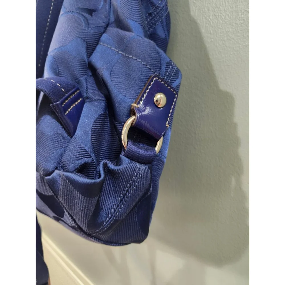 Coach Blue Signature C Canvas Backpack One Size